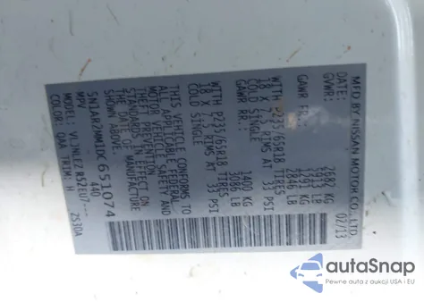 2013 Nissan Pathfinder Sv from USA, damaged, VIN 5N1AR2MM1DC651074